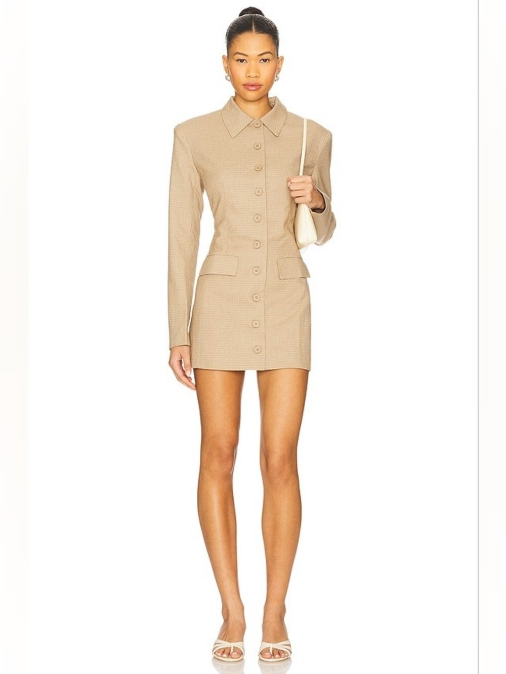 Lioness Cheri Tan Plaid Blazer Mini Dress NWT XXL